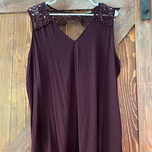 Purple Danielrainn crochet sleeve top